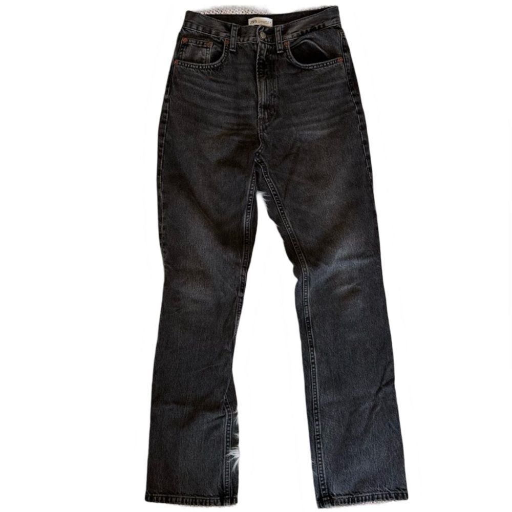 Zara High Rise TRF Straight Leg Jeans